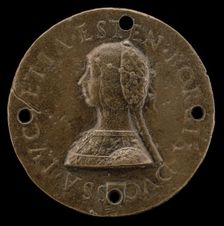 Lucrezia Borgia, 1480-1519, Wife of Alfonso d'Este of Ferrara 1502, probably 1502. Creator: Unknown