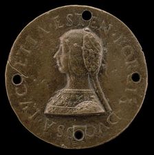 Lucrezia Borgia, 1480-1519, Wife of Alfonso d'Este of Ferrara 1502, probably 1502. Creator: Unknown