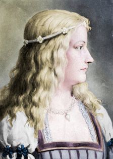 Lucrezia Borgia (1480-1519), c 18th century. Artist: E Hader