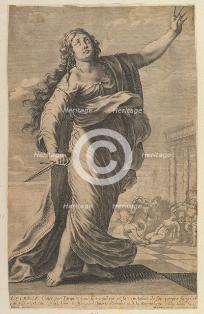 Lucrèce, 1647. Creators: Gilles Rousselet, Abraham Bosse.