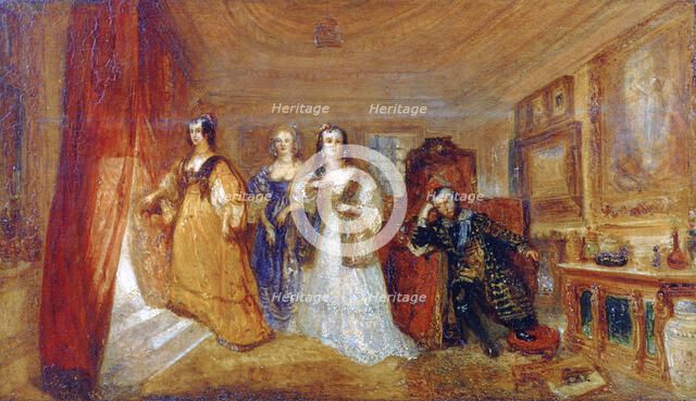 'Lucy, Countess of Carlisle, and Dorothy Percy's Visit to their Father Lord Percy...', c1831. Artist: JMW Turner