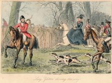 Lucy Glitters showing the way 1865. Artists: John Leech, Hablot Knight Browne