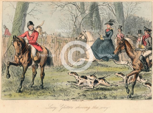 'Lucy Glitters showing the way', 1865. Artists: John Leech, Hablot Knight Browne.