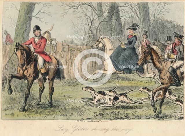 'Lucy Glitters showing the way', 1865. Artists: John Leech, Hablot Knight Browne.