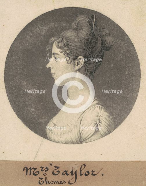 Lucy Harrison Singleton Taylor, 1808. Creator: Charles Balthazar Julien Févret de Saint-Mémin.
