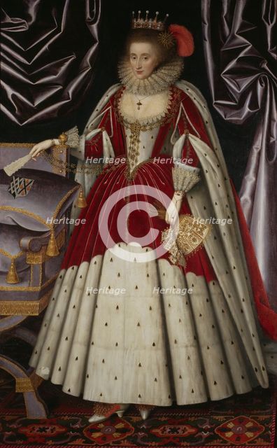 Lucy Russell, Countess of Bedford (née Harington) (158001627), 1610s. Creator: William Larkin.