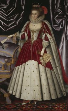 Lucy Russell, Countess of Bedford (née Harington) (158001627), 1610s. Creator: William Larkin