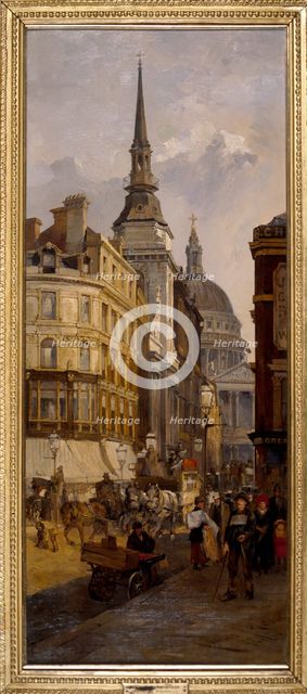 Ludgate Hill, 1884. Artist: Charles John Watson