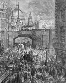 Ludgate Hill - A block in the Street 1872. Creator: Gustave Doré