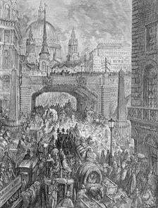 Ludgate Hill-A Block in the Street 1872. Creator: Quesnel