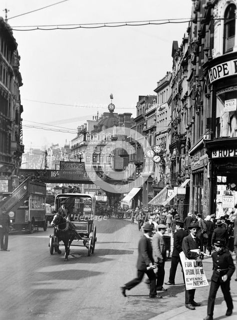 Ludgate Hill, City of London, (c1910s?). Creator: Unknown.