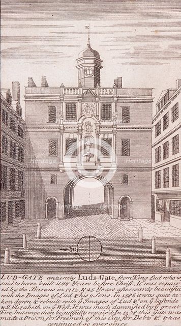 Ludgate, London, c1750. Artist: Anon