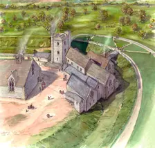 Ludgershall Castle, late 14th century, (c1990-2010) Artist: Peter Dunn