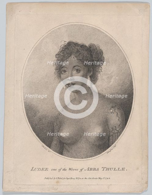 Ludee, One of the Wives of Abba Thulle, May 1, 1788. Creator: Henry Kingsbury.