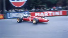 Ludovico Scarfiotti driving a Ferrari, Belgian GP, Spa-Francorchamps, 1967
