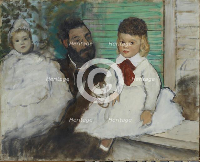 Ludovic Lepic and his Daughters, c. 1871.
