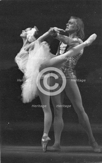 Ludmila Semenyaka and Alexander Godunov in the Ballet Swan Lake, 1970s.