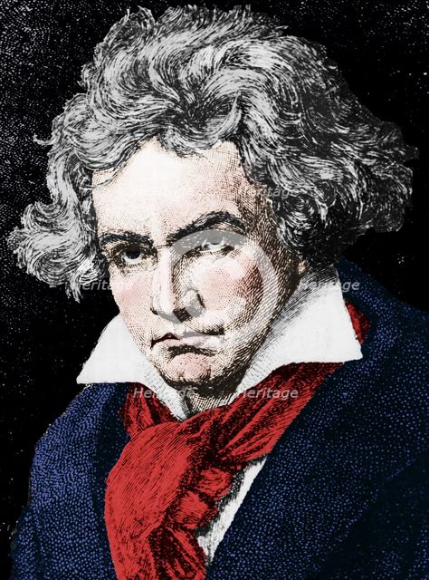Ludwig van Beethoven (1770-1827), German composer and pianist, 19th century. Artist: Unknown.