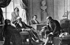 Ludwig van Beethoven and his friends, (1770-1827), German composer, 1909. Artist: Unknown