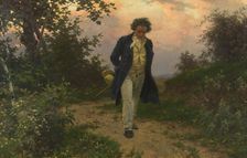 Ludwig van Beethoven on a walk, ca 1901. Creator: Schmid, Julius (1854-1935)