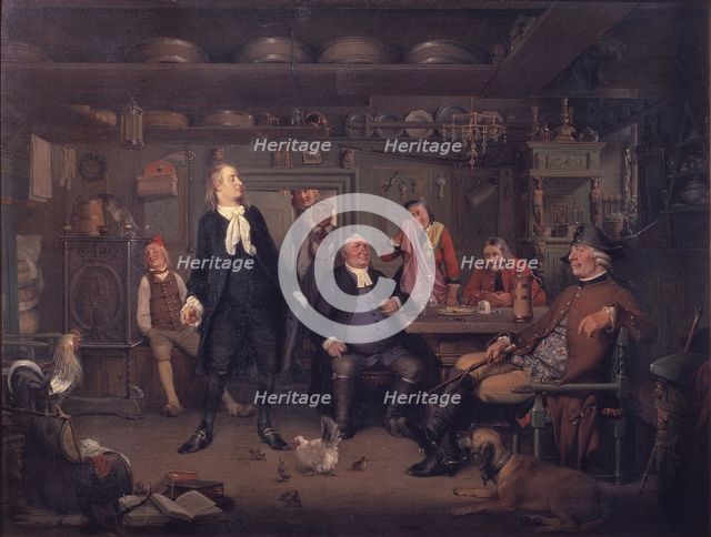 Ludvig Holberg's "Erasmus Montanus", act III, scene 3, 1844. Creator: Wilhelm Marstrand.