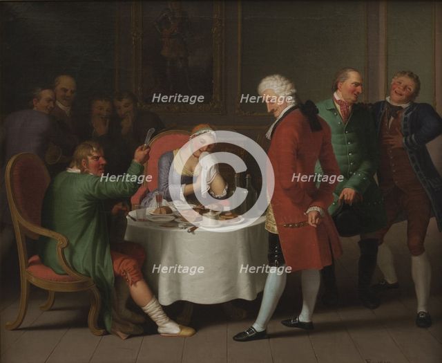 Ludvig Holberg's "Jeppe pa Bjerget", act III, scene 3, 1811. Creator: CW Eckersberg.