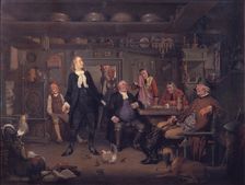 Ludvig Holberg's "Erasmus Montanus", act III, scene 3, 1844. Creator: Wilhelm Marstrand