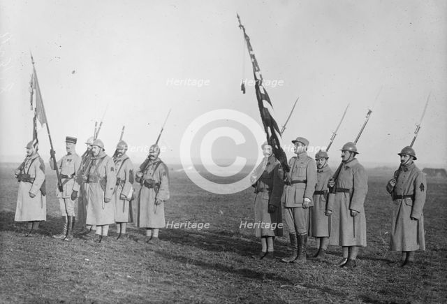 Lufberry at Guynemer Memorial, 1917 or 1918. Creator: Bain News Service.