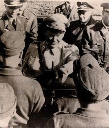 Luftwaffe commander Hermann Göring visiting a flak battery, Berlin, World War II, 1943