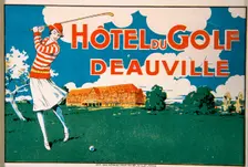 Luggage label, Hotel du Golf, Deauville, French, 1920s. Creator: Unknown