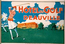 Luggage label, Hotel du Golf, Deauville, French, 1920s