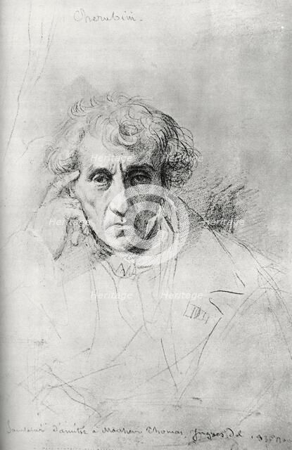 Luigi Cherubini (1760-1842), Italian composer, 1830. Creator: Jean-Auguste-Dominique Ingres.