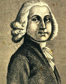Luigi Boccherini (1740-1805), Italian cellist and composer, engraving, 1893