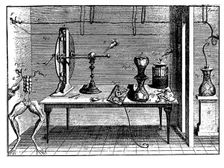 Luigi Galvani's experiments with electricity, 1791. Creator: Unknown