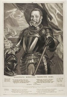 Luidewijk Boisot, Admiral of Zeeland, plate four from Quatuor Personae, 1649. Creator: Cornelis de Visscher