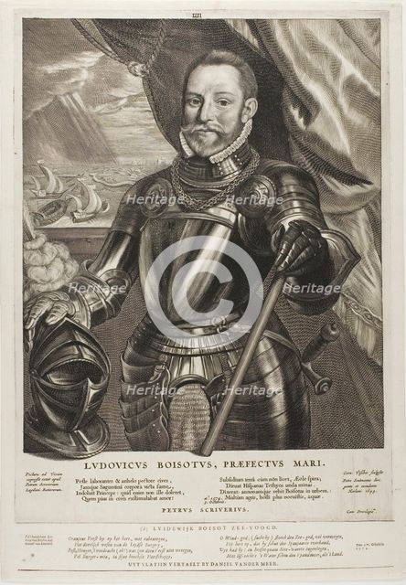 Luidewijk Boisot, Admiral of Zeeland, plate four from Quatuor Personae, 1649. Creator: Cornelis de Visscher.