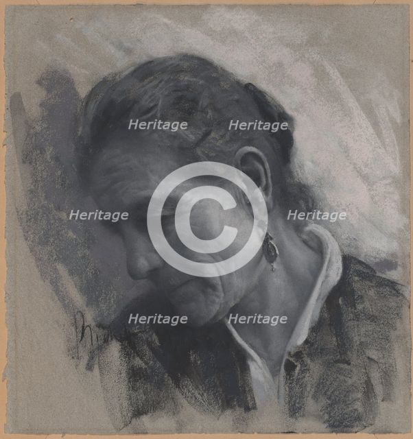 Luisa Carmignani, the Artist's Mother-in-Law, c. 1881. Creator: Francesco Paolo Michetti.