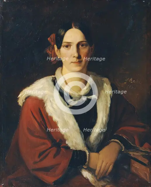 Luise von Schwind, the wife of the painter Moritz von Schwind, 1845. Creator: Carl Rahl.