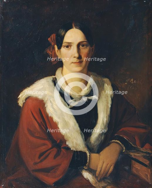 Luise von Schwind, the wife of the painter Moritz von Schwind, 1845. Creator: Carl Rahl.