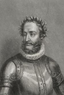 Luis Vaz de Camoes, (1524-1580), Portuguese writer and poet, 1856. Author of "Os Lusiadas" (1572). Creator: Charles Geoffroy