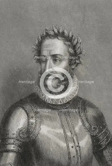 Luis Vaz de Camoes, (1524-1580), Portuguese writer and poet, 1856. Author of "Os Lusiadas" (1572). Creator: Charles Geoffroy.