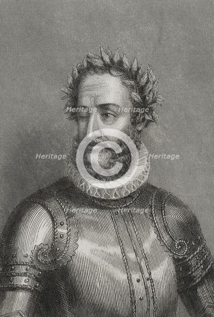 Luis Vaz de Camoes, (1524-1580), Portuguese writer and poet, 1856. Author of "Os Lusiadas" (1572). Creator: Charles Geoffroy.