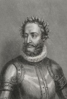 Luis Vaz de Camoes, (1524-1580), Portuguese writer and poet, 1856. Author of "Os Lusiadas" (1572). Creator: Charles Geoffroy