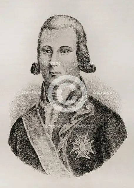 Luis Fermin de Carvajal Vargas Brun (1752-1794), Spanish military, 1st Count of La Union, 1851. Creator: Unknown.