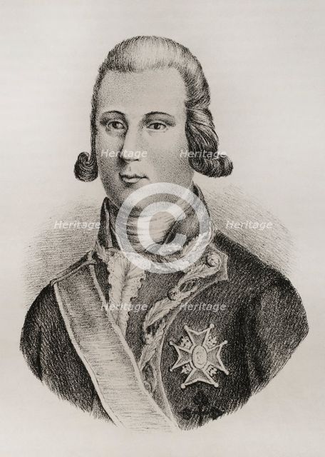 Luis Fermin de Carvajal Vargas Brun (1752-1794), Spanish military, 1st Count of La Union, 1851. Creator: Unknown.