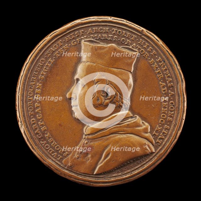 Luis Manuel Fernandez de Portocarrero, 1629-1709, Cardinal 1669..., [obverse], 1678. Creator: Giovanni Martino Hamerani.