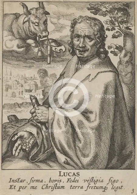 Luke, from The Four Evangelists, 1610-20. Creator: Petrus Feddes.