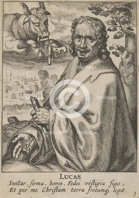 Luke, from The Four Evangelists, 1610-20. Creator: Petrus Feddes.