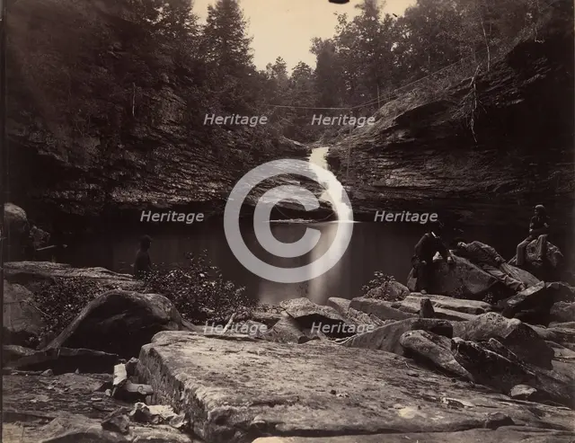 Lula Lake and Upper Falls on Rock Creek, near Lookout Mountain, Georgia, 1864-65. Creator: Isaac H. Bonsall.
