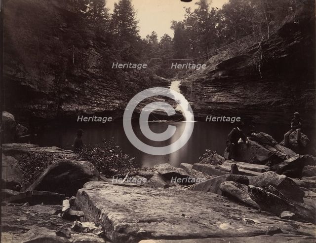 Lula Lake and Upper Falls on Rock Creek, near Lookout Mountain, Georgia, 1864-65. Creator: Isaac H. Bonsall.